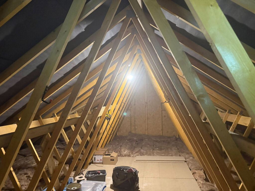 New loft lighting and wiring upgrade completed in Stirling